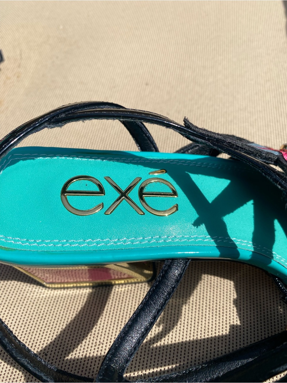EXE Luisa 400 NWOT colorful low-heel strappy sandal - Picture 5 of 7